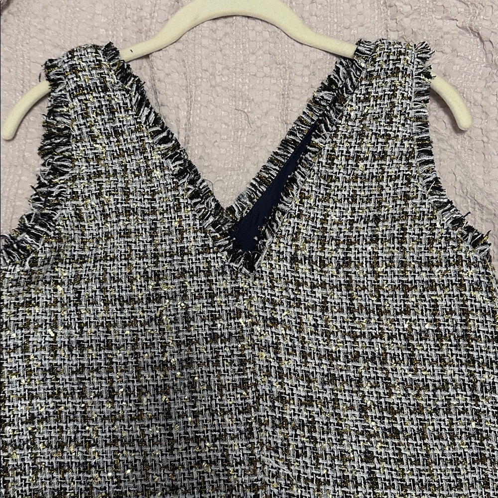 NWT LOFT Black and White Tweed Mini Dress